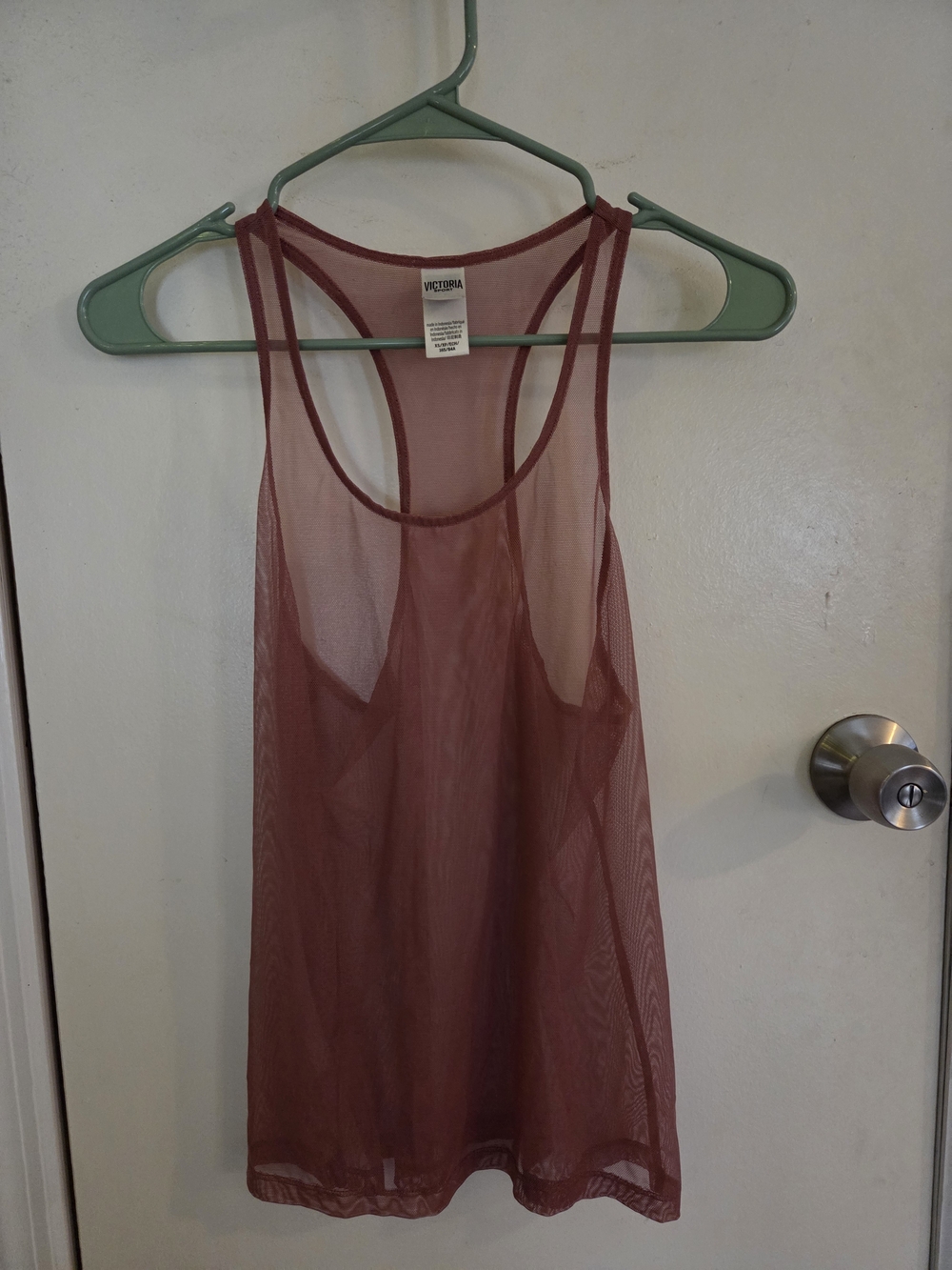 Victoria's Secret Sheer Racerback Tank - Mauve